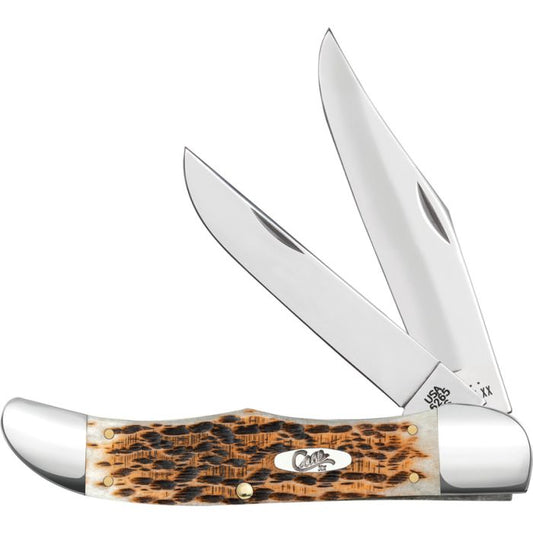 Folding Hunter Amber Bone Brand : Case Cutlery Item Number: CA30093