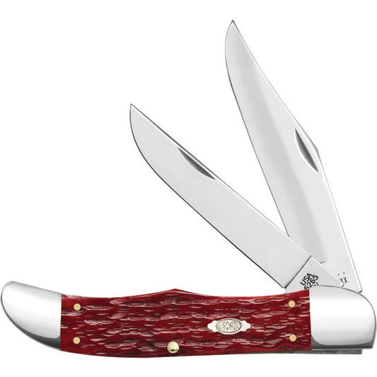 Dark Red Bone CS Peach Seed Folding Hunter 6265 CS